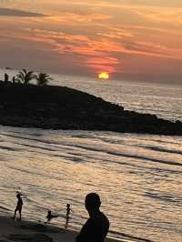 Sunset at Bintulu Borneo beach