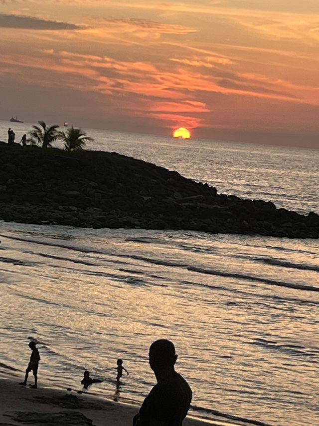 Sunset at Bintulu Borneo beach