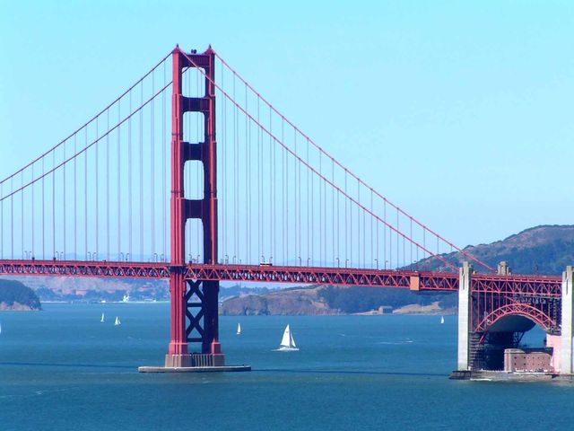 Appreciating the Golden Gate Bridge.