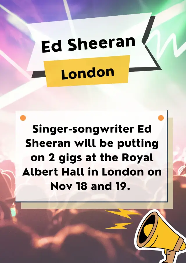 Ed Sheeran Tour Comes to London🎵