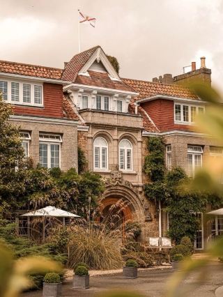 Longueville Manor, a 14th-century manor hotel in the UK.