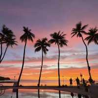 "Sunset Serenade at Kahanamokou Beach"