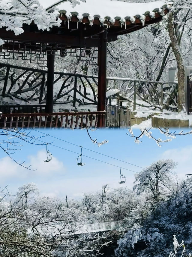 天門山雲霧繚繞，仙境般夢幻