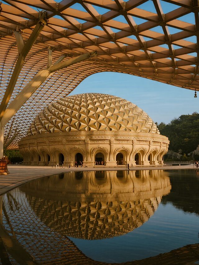 帶娃逛牛首山40億「榴槤」建築太震撼！