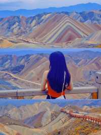 秋遊水墨丹霞,天然油畫