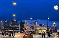 被極光親吻過的北國淨土，雪峰與森林交織成花卷。—挪威