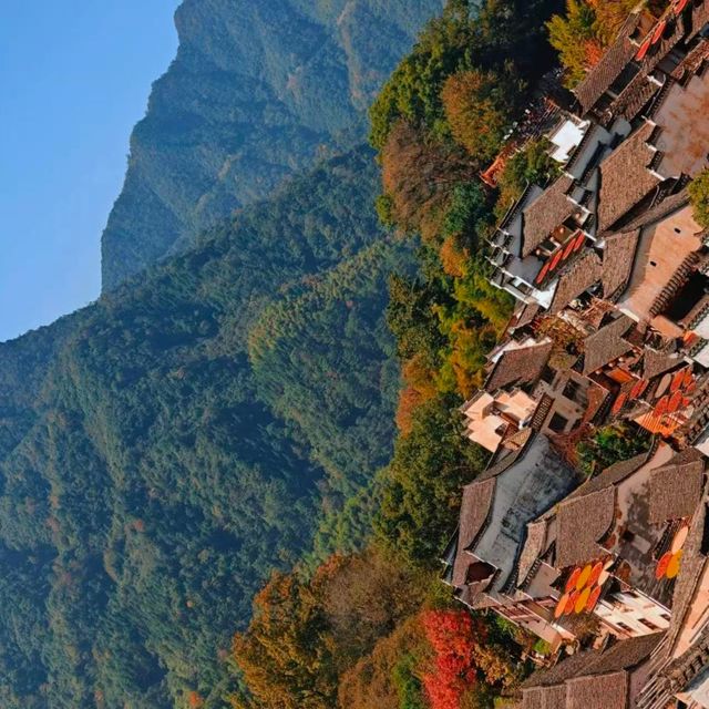 上饒婺源篁嶺攻略：一場懸掛在山崖上的曬秋童話