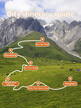 Healing snow mountain meadow route