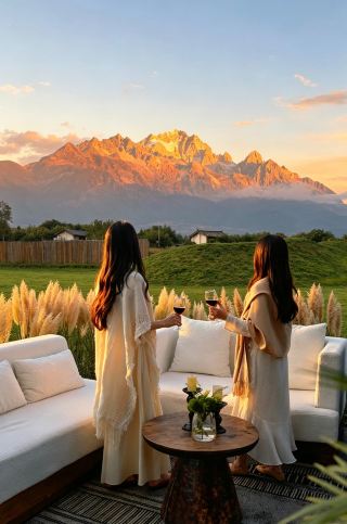See the golden sunrise on the snow-capped peaks in Lijiang; this is a must-stay for your girls' trip