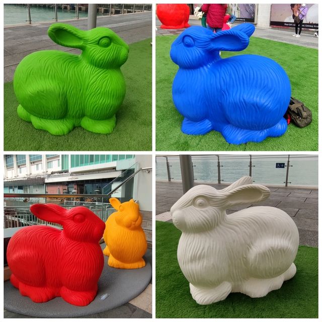 環保雕塑~兔子造型~搶眼又可愛🐇
