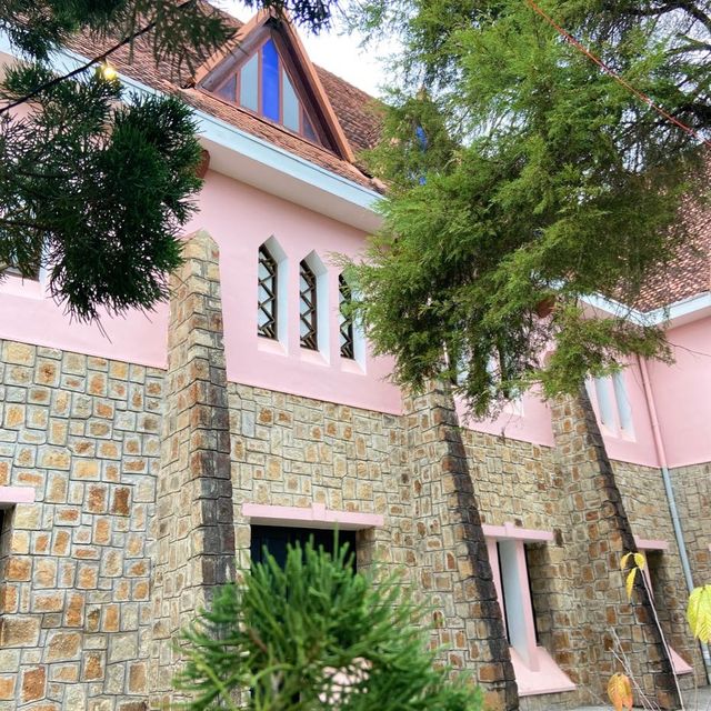 Romantic Pink Church at Da Lat  