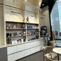 speciality coffee brewed fresh,art on display