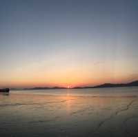 Vivid Sunset Over the Sea