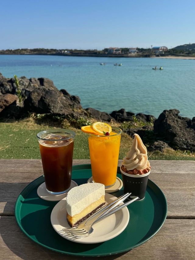 🫧ℴ💙제주도 우도 하고수동해수욕장 오션뷰 카페 블랑로쉐⋆｡𓏸̶◞ 