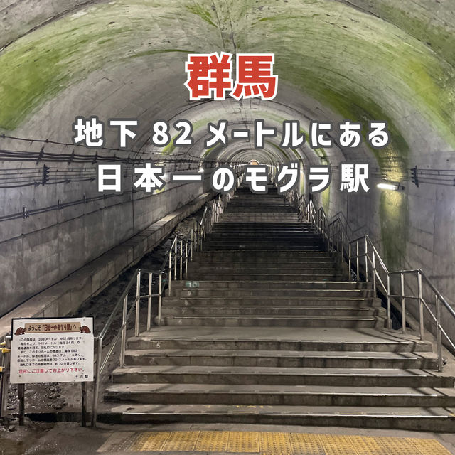 【群馬】地下82メートルにある日本一のモグラ駅🚉