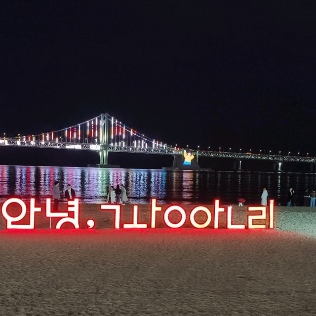 Moonlit Waves: The Enchantment of Gwangalli Beach Nights