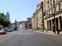 Taking a nice day time stroll across The Bund at Shanghai