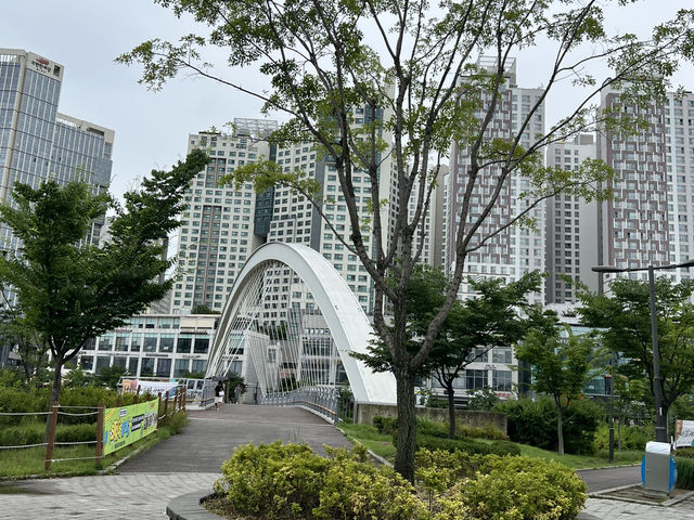 미사호수공원의 놀이터와 물놀이장