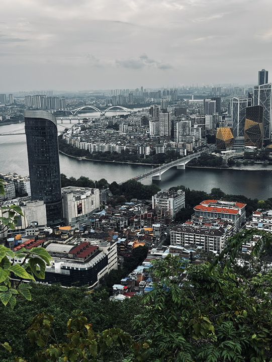 柳州城市美景從高處俯瞰  