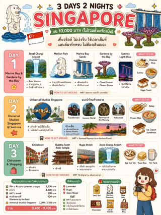 3-Day, 2-Night Singapore Itinerary on a 10,000 THB Budget.