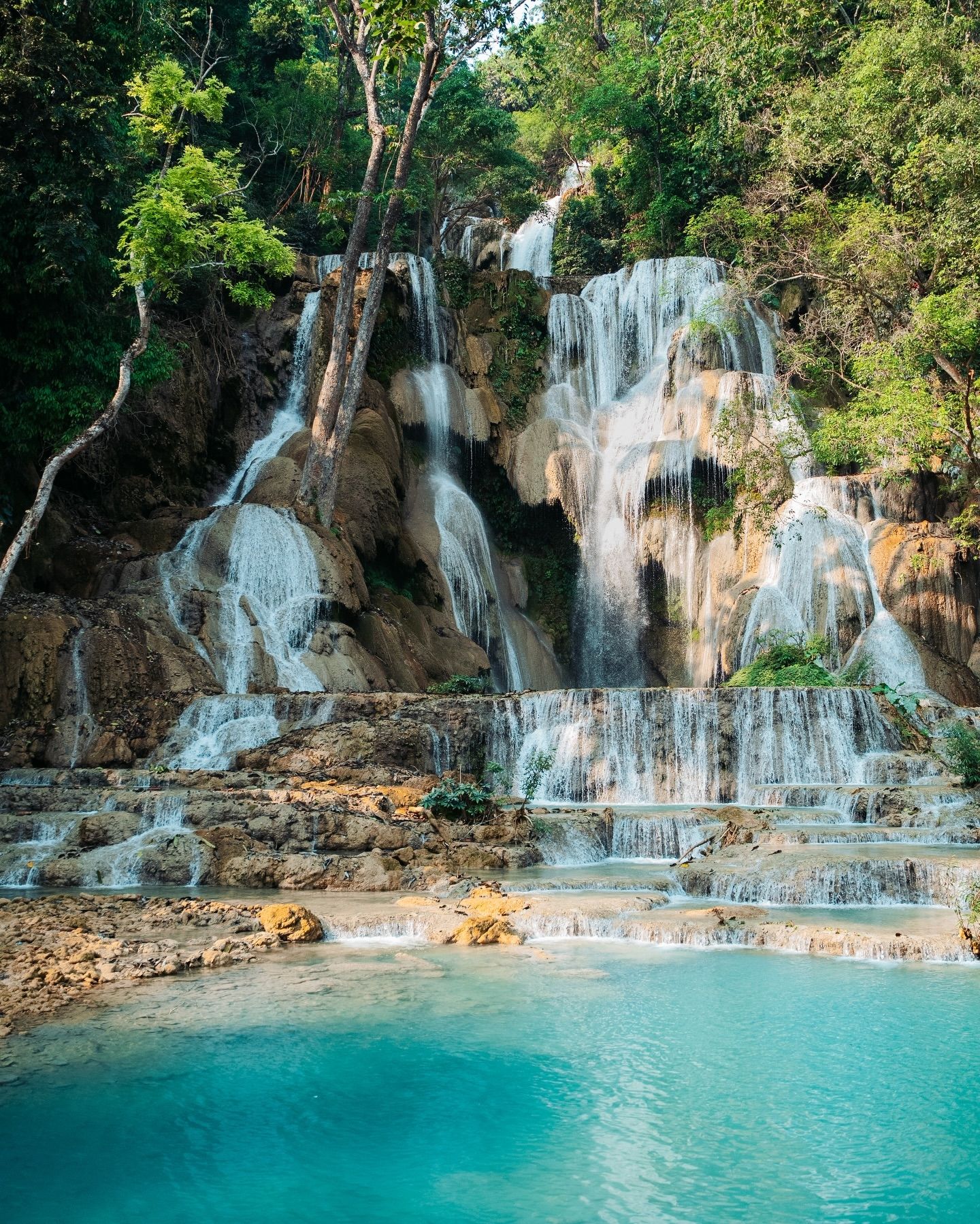 💧 Kuang Si Falls, Laos — A Dream in Turquoise 💙🇱🇦
