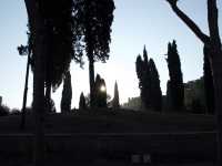 Walking in Rome by the Colosseum 