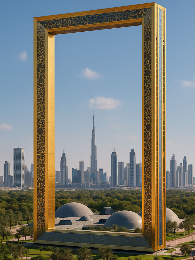 Dubai Frame – A Golden Gateway to the Past and Future ✨🌆