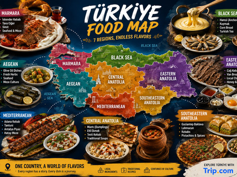 🇹🇷 トルコの食の地図：一つの国に広がる7つの異なる味の世界 | Trip