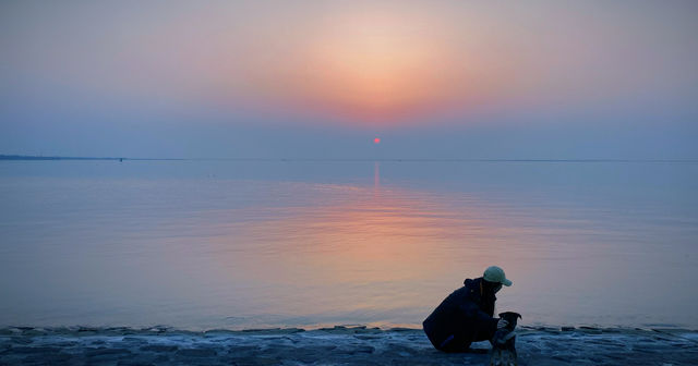 上海週末看夕陽青浦淀山湖