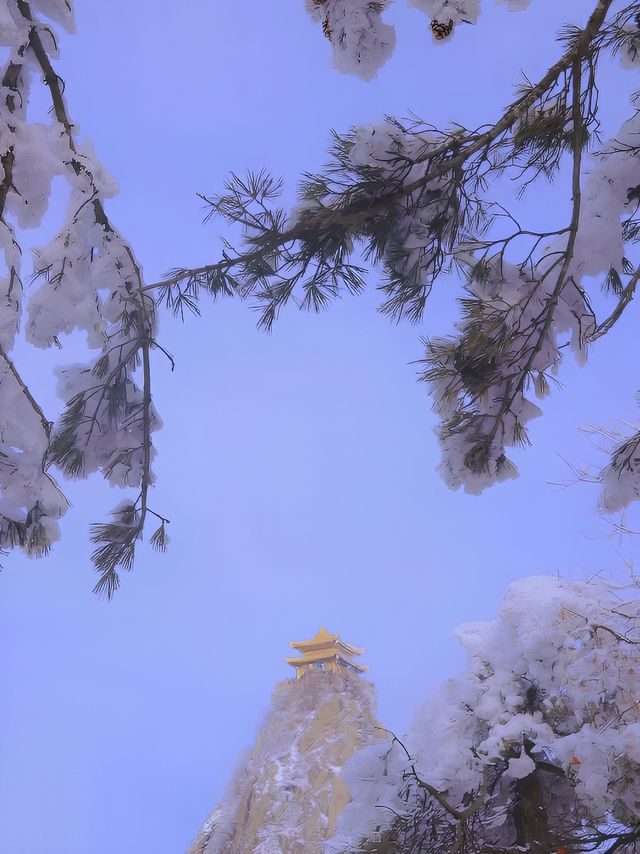 打卡雪後的老君山