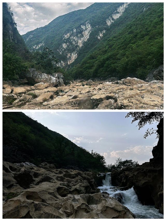 仙人掌景區峽谷中的景色真美停下欣賞