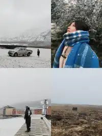 情書同款雪景甘孜紅海子下了一場大雪