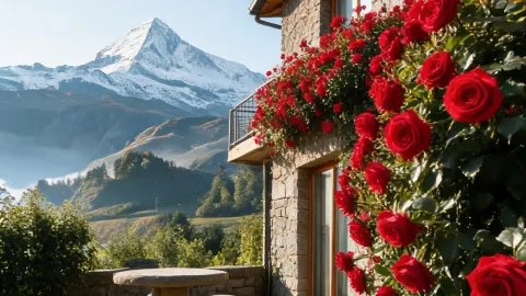 Hide away in a secret mountain town beneath the snowy peaks and relax while watching the golden sunlight on the mountains — traveler post in Ananuri