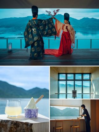 KAI Miyajima: soaking in hot springs while viewing Itsukushima Shrine is so healing