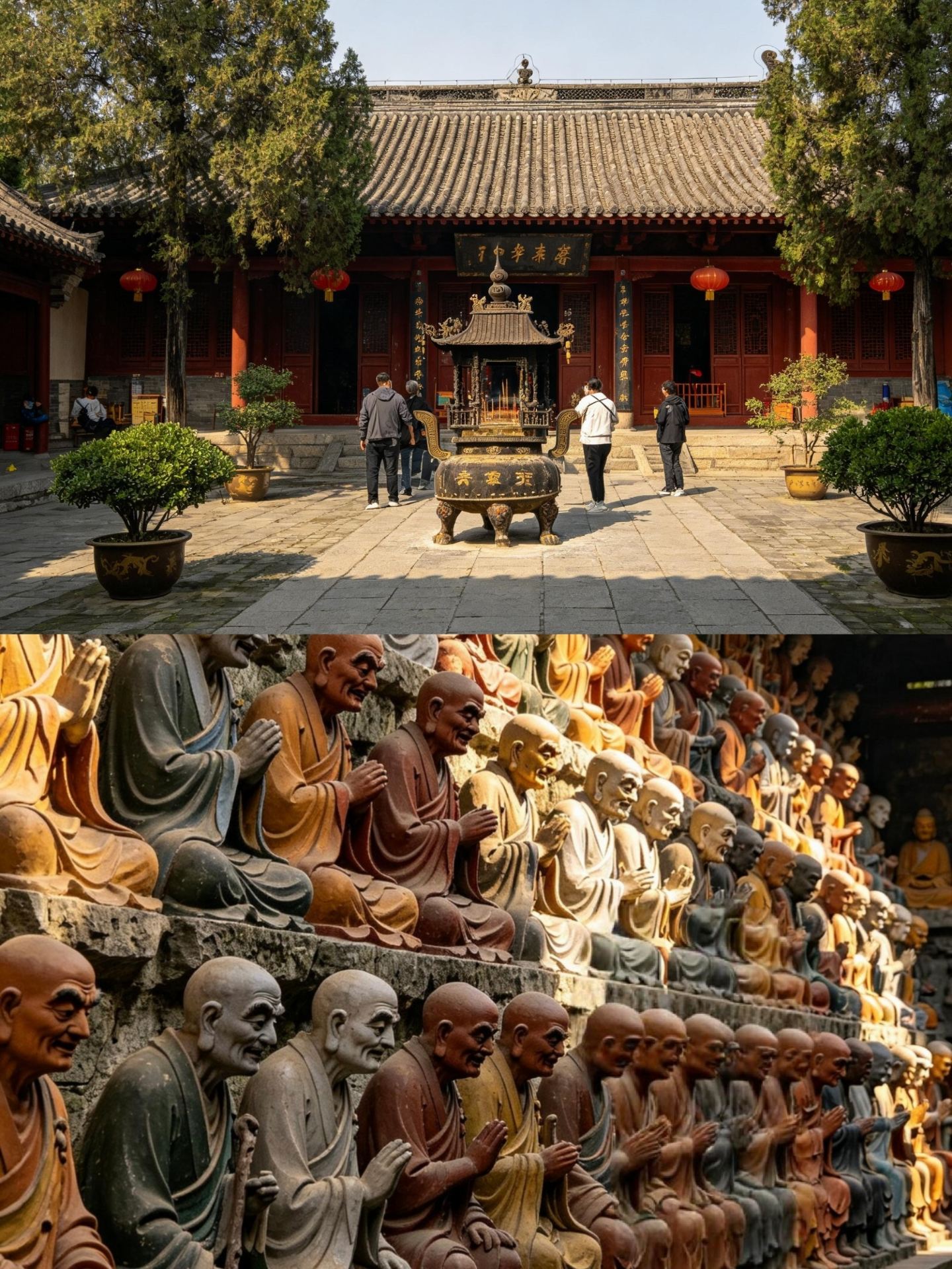 Một cây cổ thụ trải dài bốn nghìn năm, một ngôi đền cổ kính nép mình trong sắc thu, lá rụng phủ kín mặt đất như một tấm thảm vàng – một cuộc hẹn hò với cây bạch quả nghìn năm tuổi.
