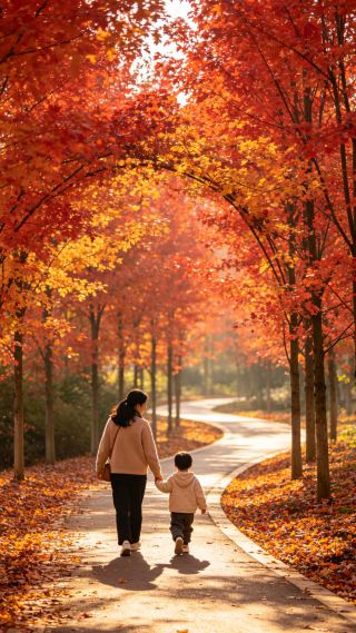 巴南南湖一日観光|紅葉に染まる山々、親子での写真撮影や子供連れのお出かけに最適な近郊スポット