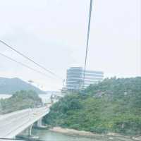 昂坪360的纜車，由高空打開，香港大嶼山！