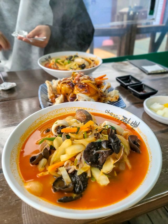 기장 연화리 바다보며 먹는 짬뽕이란 이런것🍜