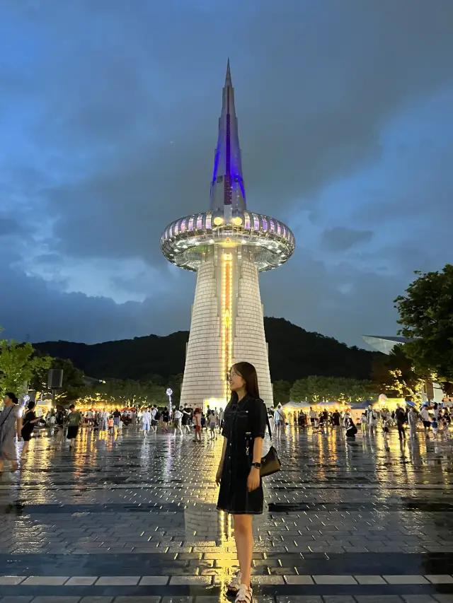 한빛탑과 대전의 상징 꿈돌이와 함께 하는 음악분수⛲️