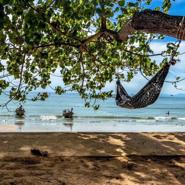 The holiday beach with comforts