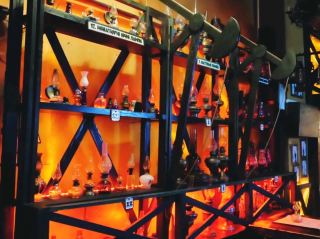Gas Lamp vs. Chemistry-Themed Bar