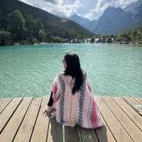 The Bluest lake I’ve ever seen. This is not Switzerland, this China.