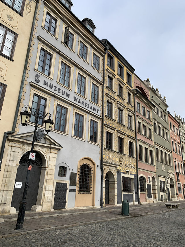 Timeless Charm: Warsaw's Old Town on a Gloomy Day
