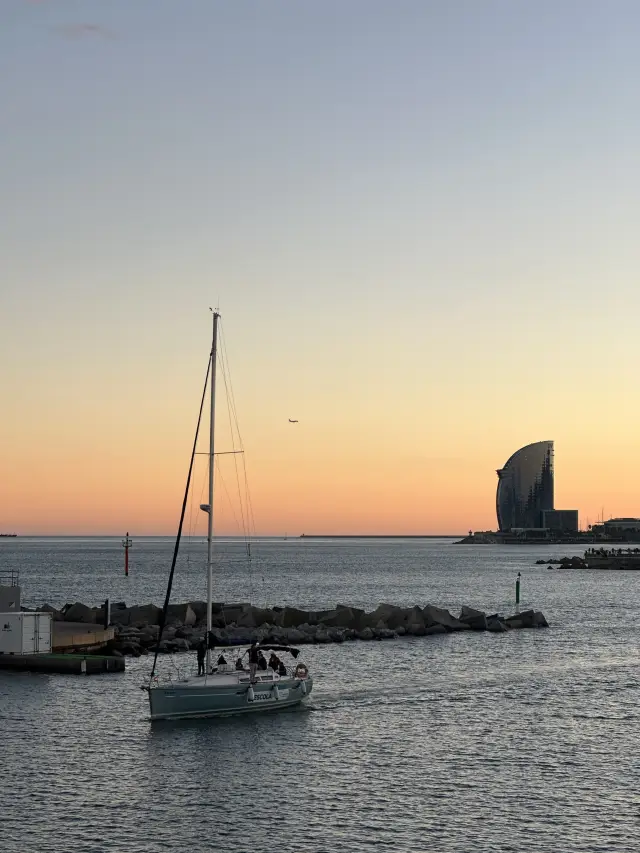 Unwind by the Mediterranean at Barceloneta Beach