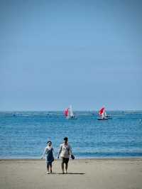 台南 漁光島 🌊 海邊漫步，享受陽光與海風！⛵️