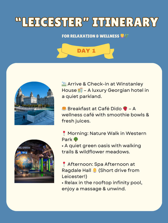 Leicester itinerary 🌺🇬🇧