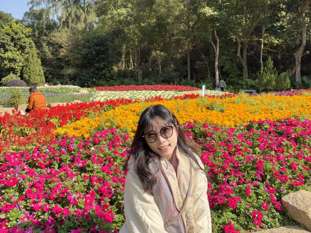  **🌸【廈門園林植物園】花卉園區：歐式花園裡的四季花海，邂逅浪漫與詩意！**  