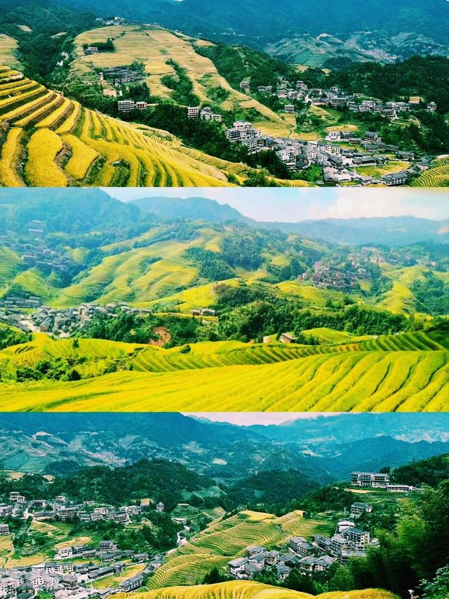 中國廣西桂林著名景點：龍脊梯田風景名勝區，適合打卡拍照📸