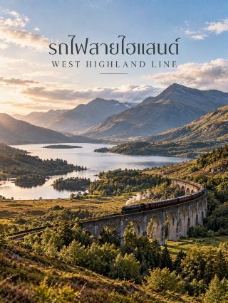 🚂 EP.5 | West Highland Line — สกอตแลนด์ 🏴
รถไฟสายไฮแลนด์ที่วิวเปลี่ยนไปตลอดทาง 🌿🏔️

ถ้าอยากเห็นบรรยากาศของ Scottish Highlands แบบไม่ต้องขับรถเอง เส้นทางนี้เป็นหนึ่งในเส้นทางที่น่าสนใจมาก 🚆

West Highland Line เชื่อมจาก Glasgow ขึ้นสู่ทางเหนือ โดยเส้นทางแยกไปทาง Oban หรือเดินต่อผ่านพื้นที่โล่งกว้างของ Rannoch Moor ไปยัง Fort William และ Mallaig

ระหว่างทางวิวจะค่อย ๆ เปลี่ยนจากเมืองและพื้นที่ชนบท ไปเป็นภูเขา ทุ่งโล่ง ทะเลสาบ และหุบเขาแบบไฮแลนด์ 🏔️

✨ จุดที่น่าจับตา

🌫️ Rannoch Moor
พื้นที่โล่งกว้างและเงียบสงบที่เต็มไปด้วยภูมิประเทศแบบไฮแลนด์

🏔️ Ben Nevis
ภูเขาสูงที่มองเห็นได้ใกล้ Fort William

🌊 Loch Shiel & Loch Eilt
ทะเลสาบท่ามกลางภูเขาและธรรมชาติที่ดูเหมือนหลุดออกมาจากหนัง

🌉 Glenfinnan Viaduct
สะพานรถไฟโค้ง 21 ช่องที่กลายเป็นภาพจำของเส้นทางนี้ และเป็นสถานที่ที่แฟน Harry Potter รู้จักกันดี

🚆 Mallaig
ปลายทางฝั่งตะวันตกของเส้นทาง บริเวณเมืองท่าเล็ก ๆ ริมทะเล

หนึ่งในเสน่ห์ของ West Highland Line คือ ไม่มีวิวแบบเดิมอยู่นาน จากภูเขาและป่า ไปสู่ทุ่งโล่ง ทะเลสาบ และชุมชนเล็ก ๆ ก่อนจะค่อย ๆ เข้าใกล้ชายฝั่งตะวันตก

ถ้าอยากสัมผัสสกอตแลนด์ในมุมที่ช้าลง
ลองนั่งรถไฟริมหน้าต่าง แล้วปล่อยให้วิว Highland ค่อย ๆ ผ่านไปตรงหน้า 🍃🚆

📍 West Highland Line, Scotland
🚆 Glasgow → Fort William → Mallaig
⏱️ ช่วง Glasgow–Mallaig ใช้เวลาประมาณ 5 ชั่วโมง 15 นาที

ข้อมูลเส้นทางและสถานที่อ้างอิงจาก VisitScotland และข้อมูลการเดินทางปี 2026 โดย West Highland Line มีเส้นทางจาก Glasgow ไป Oban หรือ Fort William–Mallaig และผ่านจุดเด่นอย่าง Rannoch Moor, Loch Shiel, Loch Eilt และ Glenfinnan Viaduct (VisitScotland)

#WestHighlandLine #Scotland #ScenicTrain #เที่ยวสกอตแลนด์