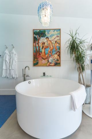 A Statement Bathtub, Main House Art, Pool Portrait, and Pickleball